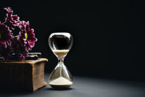 Hourglass Frame with dark background