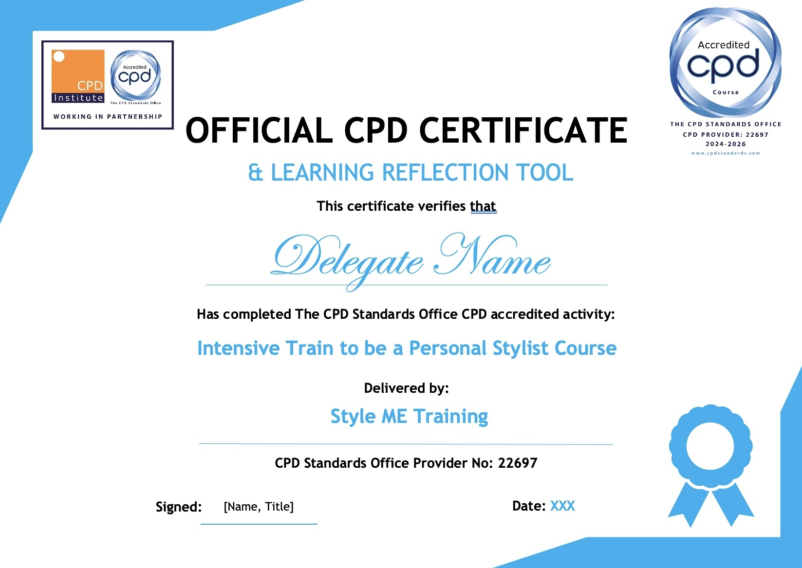 Style ME Training Academy is Accredited!
